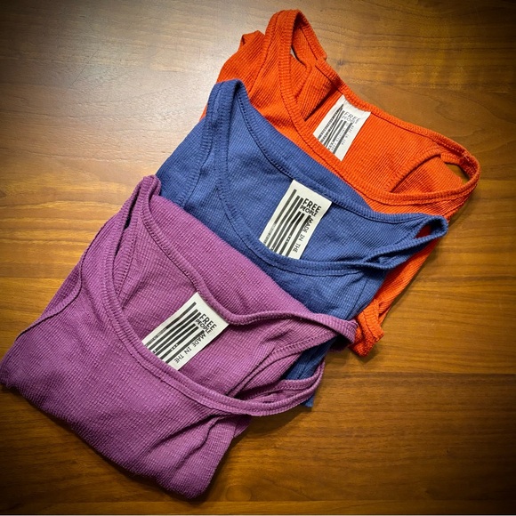 FREE PEOPLE Racer Back Tank Tops, price for 1, multiple colors, 10 larges, 2 med - Picture 6 of 16
